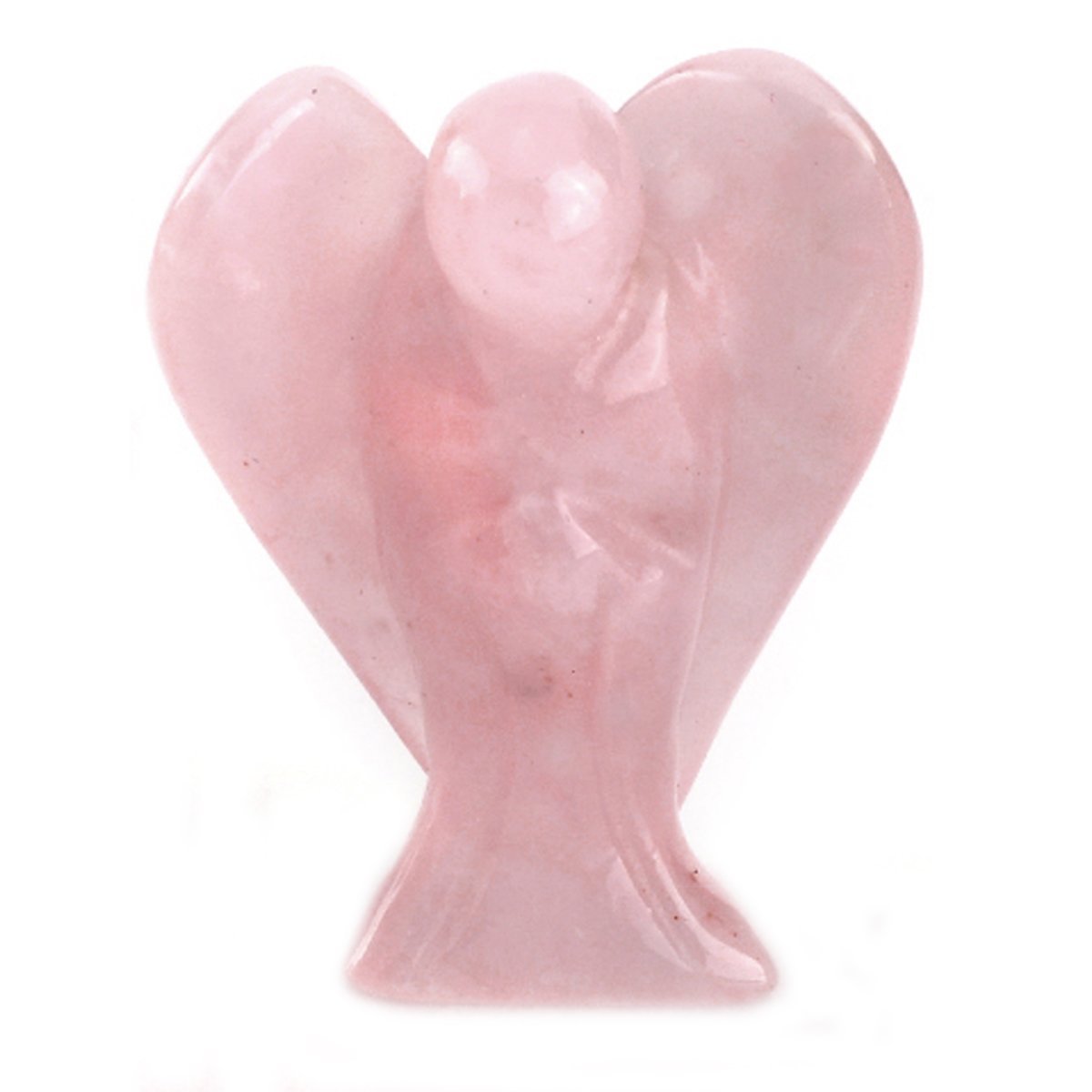 Hand Carved Crystal Angel - Rose Quartz
