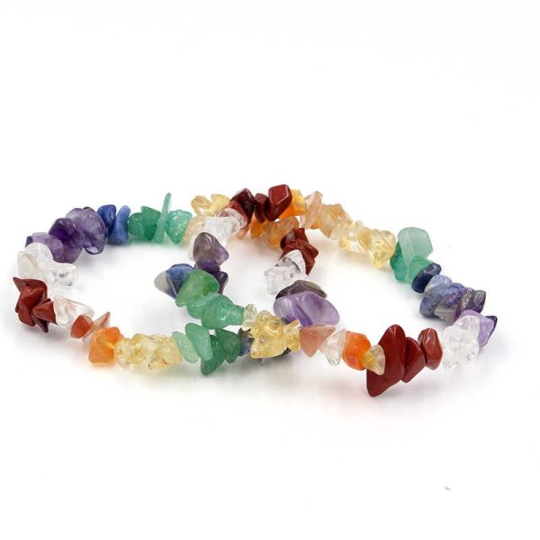 Natural Mixed Chakra Colorful Gems Stone Wristband Bracelet Women s Geometri Chips Nuggets Quartz Opal Moonstone.jpg q50