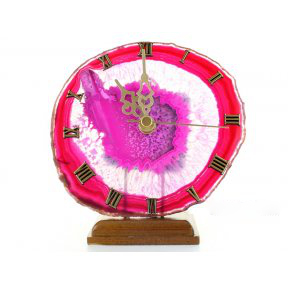 Agate Pink Slice Clock 1