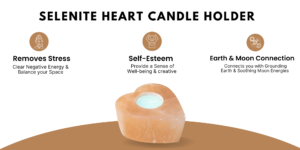 Selenite Heart Candle Holder