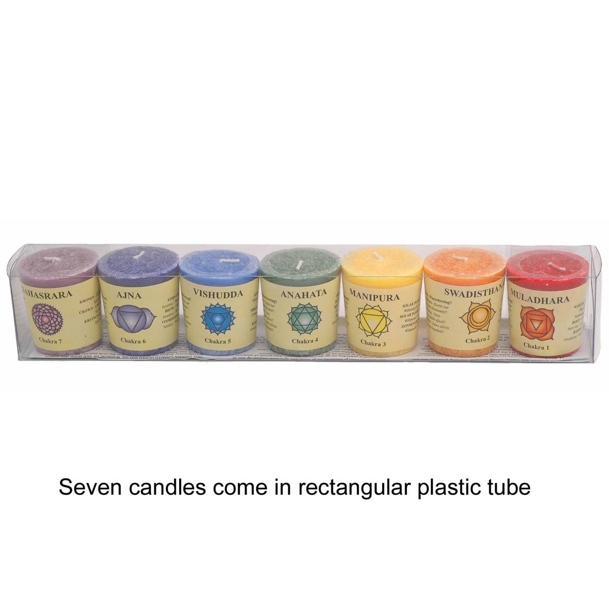 7 Chakra Candle Set - with Essential Oils