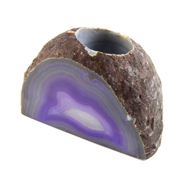 Agate Candle Holder (Purple)