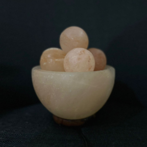 Himalayan Fire Bowl Salt Lamp With Balls