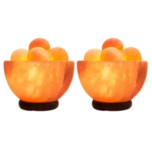 Himalayan Salt Fire bowl Lamp with Balls Twin Pack!, Himalayan Salt Fire bowl Lamp with Balls, Himalayan Lamps, Salt Lamps. Fire Bowl Lamps
