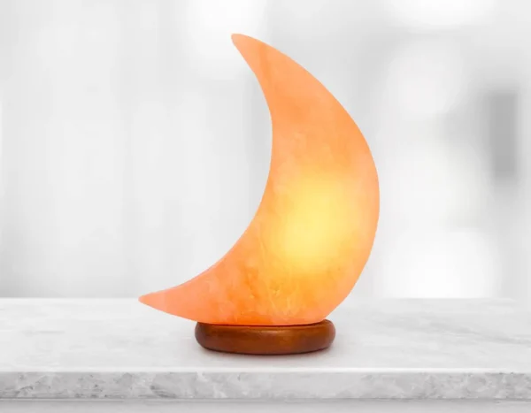 Himalayan Salt Half Moon Lamp Twin Pack