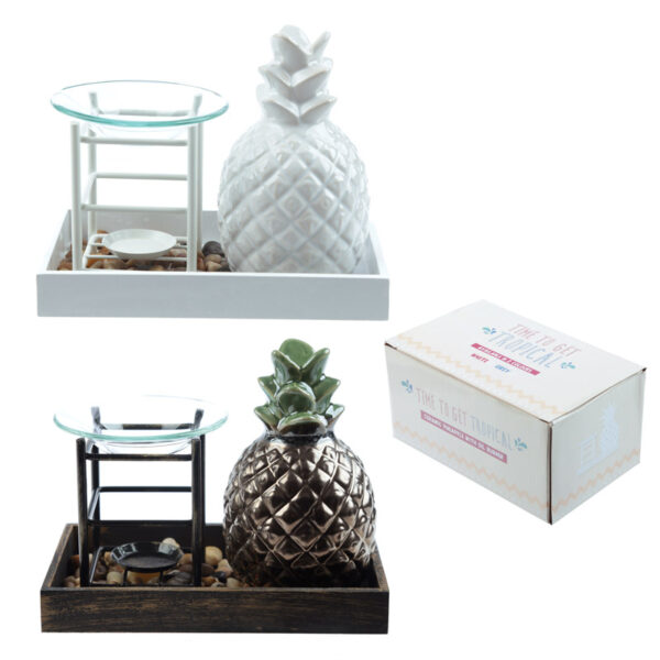 Time to Get Tropical Pineapple Aroma Set Oil Burner and Tray