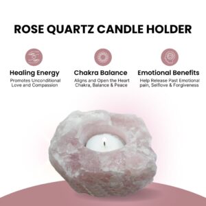 Rose Quartz Candle Holder