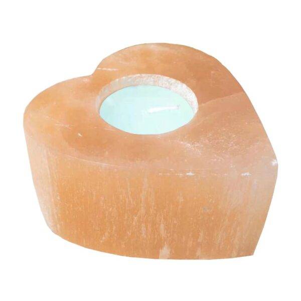 orange selenite candle holder tealight