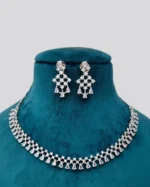 American Diamond Crystal Studded Necklace & Earrings Set