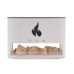 Nature Gift Aroma Atomiser Flame Effect Himalayan Salt Chamber USB Diffuser - White