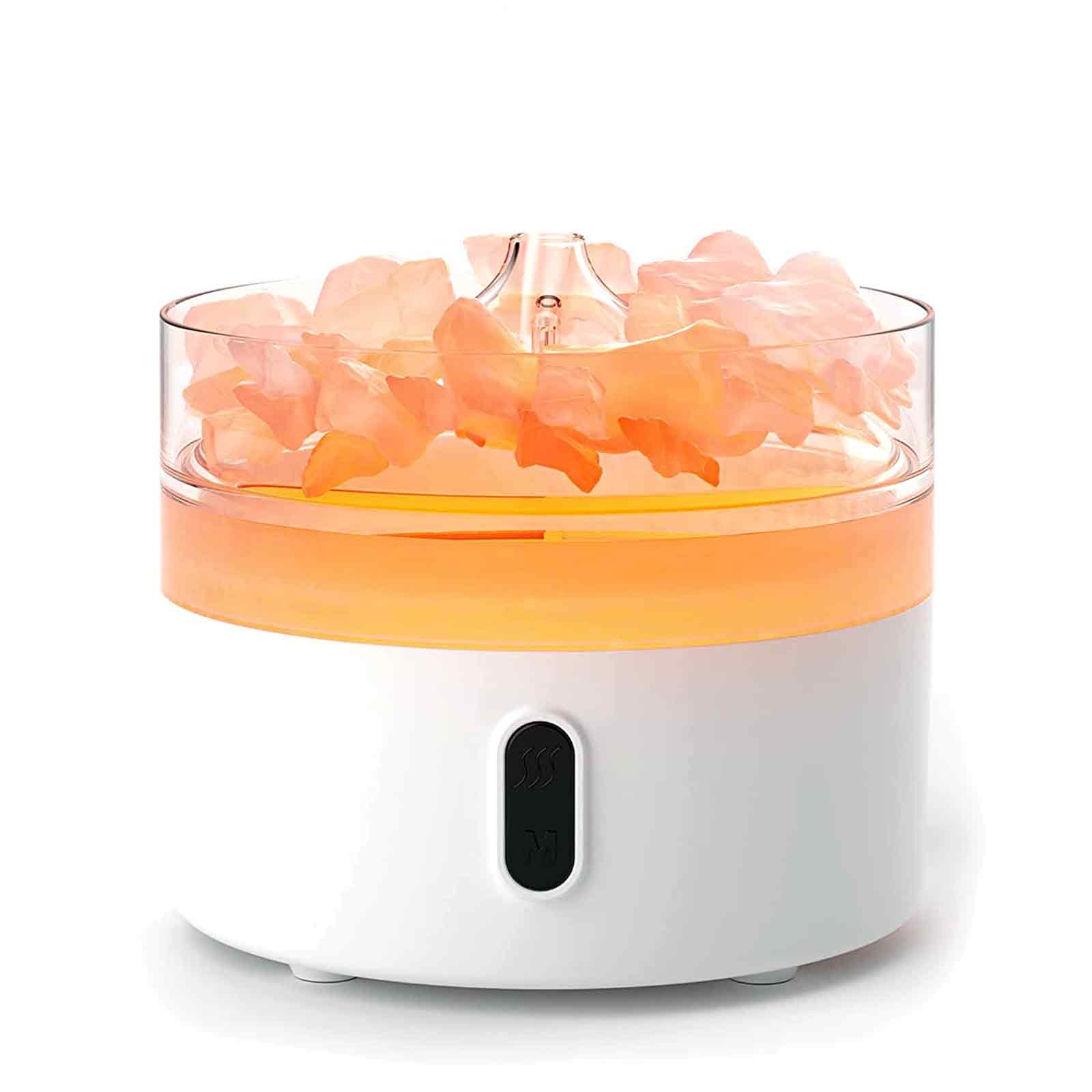 1 Nature Gift Himalayan Salt Aroma Diffuser USB-Type C - Night Light - Flame Effect - Image 1