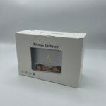 Nature Gift Aroma Atomiser Flame Effect Himalayan Salt Chamber USB Diffuser - White - Image 2
