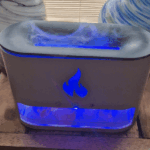 Nature Gift Aroma Atomiser Flame Effect Himalayan Salt Chamber USB Diffuser - White - Image 5